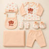 Hello Mama Little Prince 7-Piece Winter Newborn Baby Boy Set – 100% Soft Cotton | 0–3 Months