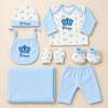 Hello Mama Little Prince 7-Piece Winter Newborn Baby Boy Set – 100% Soft Cotton | 0–3 Months